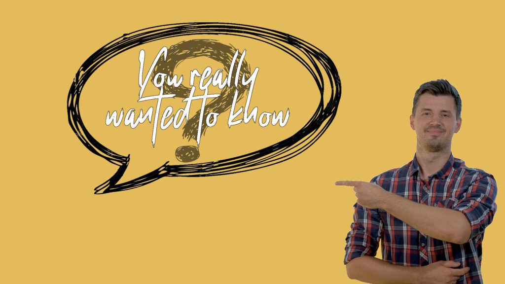 Person pointing to a speech bubble saying, "You really wanted to know."