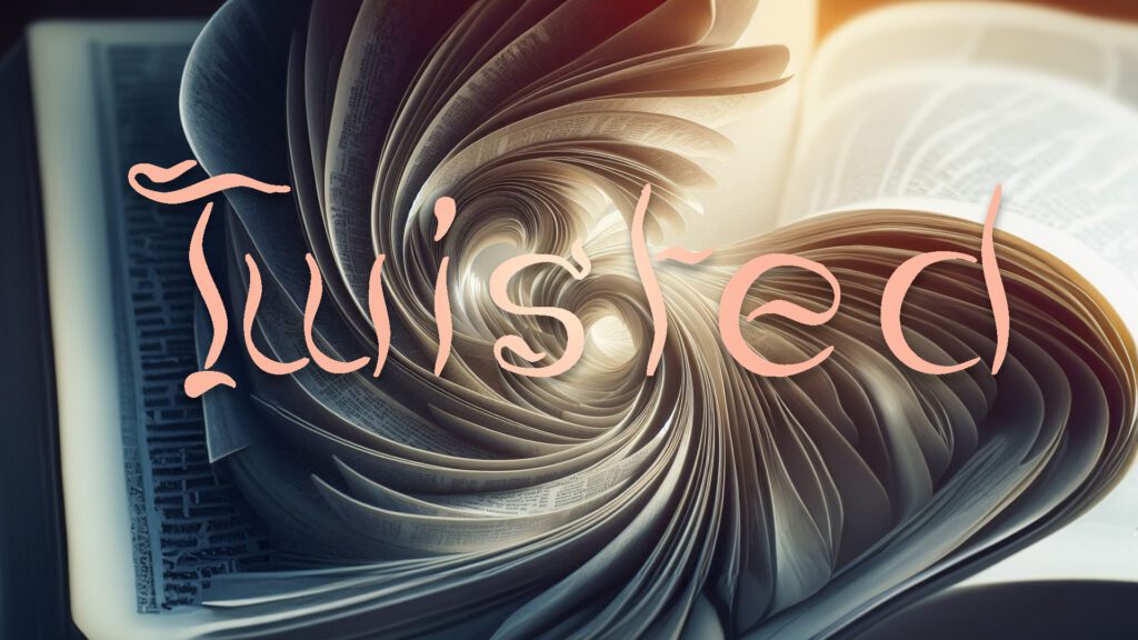 Swirling abstract design with the word 'twister' glowing in the center.