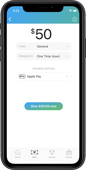 Mobile payment app interface