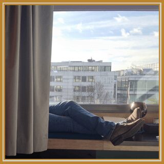 Casual window view relaxation