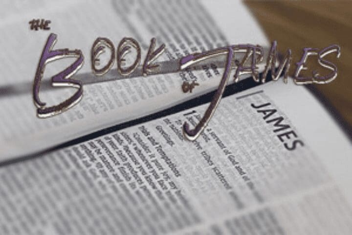 The Book of James title on Bible page