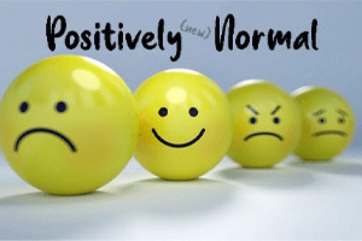Positively normal emoticon faces display