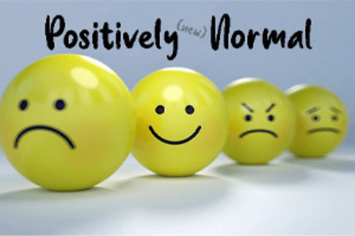 Positively normal emoticon faces display