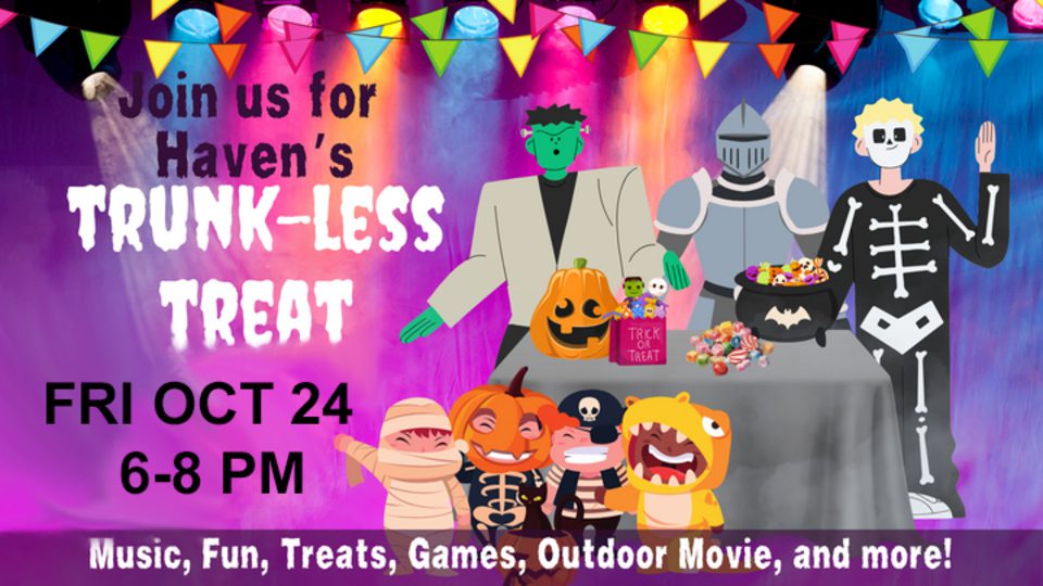 Halloween event invitation with costumes