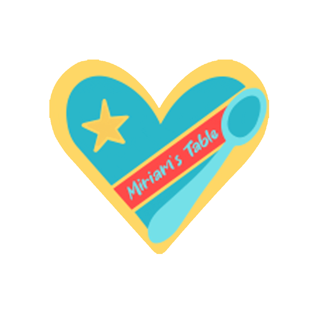 Miriam's Table heart logo with spoon